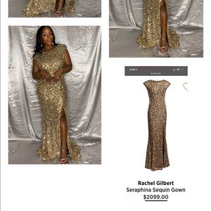 Long gold dress new with tag